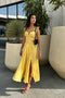 Stefania - Long maxi dress with V-neckline