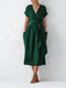 Léonie - Linen Wrap Dress