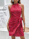 Natasja | Stylish Halter Dress with Bow Detail