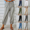 Women's trousers with wide legs and straight legs
