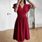 Leila - stylish pleated dress with short sleeves