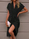 Serena - Black Midi Wrap Dress | Timeless Elegance and Comfort