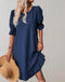 Sharon - Stylish dress with puff sleeves