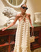 Fumina - floral cake dress, fashionable collar, floor scans