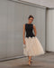 Vera - Mouwloze midi-jurk met rits en ruches