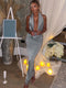 Paula - Sexy long dress with V-neck and halter neck for women