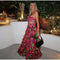 Evelina - Low-cut floral maxi dress with ruffles