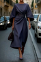 Sofia dress - timeless elegance with lantern sleeves and belt