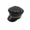 Sophia - Black Leather Look Hat