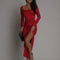 Arabella - dress with cross-shaped lace and bare back