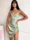 Evelin - Fitted satin dress