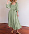 Stefanie - Elegant Midi Dress with Puff Sleeves