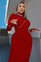 Thalia | Elegant Fitted Maxi Dress with High Collar