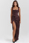 Odette - Satijnen Corset-Top en Maxirok Set