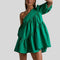 Carolyn - Playful one-shoulder mini dress with ruffles