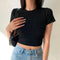 Viola | Casual Cropped T-shirt met Strakke Pasvorm