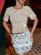 Yara | Sprankelende Pailletten Crop Top met Korte Mouwen
