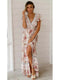 Mila - Printed V-neck Dress with Split