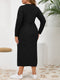 Luna | Plus-size elegante gebreide bodycon-jurk