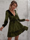 Lara - elegant fluwelen jurk met ruches