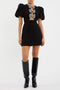 Alva - Mini dress with puff sleeves and openings