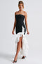 Darlene - Stijlvolle strapless jurk met zijsplit