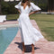 Kelly - Elegante jurk met V-hals en pofmouwen