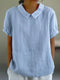 Avaya - Short Sleeve Linen Blouse