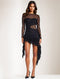 Pale lace mini dress with ruffles