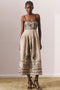 Gilda - Cotton midi dress with abstract embroidery