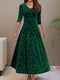 Women's velvet V-neck dress - ideal for spring/summer