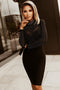 Vela - Dress with long sleeves and neckline