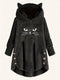 Sophie | Pluche hoodie met kattenprint
