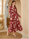 Naiara - Slim V-Neck Dress with Long Sleeves