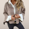 Maud – Korte Jas met Wollook en Drukknoopsluiting