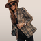 Claire – Bouclé Blazer with Gold Buttons