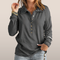 Women's Long Sleeve Top with Collar and Buttons – Casual Blouse with Long Sleeves