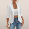 Open Zomerblazer Dames met Gehaakt Motief – Luchtige Blazer met 3/4 Mouwen