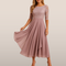 Midi Dress with Lace and a Swinging Skirt – Elegant Occasion Dress