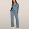 Two-Piece Lounge Set with Collar – Casual Chic