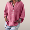 Dames blouse van linnenmix – Casual oversized model met knoopsluiting