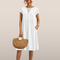 Cotton midi dress – Casual design with short sleeves and pockets