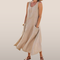 Linen maxi dress – Sleeveless design with wide pockets