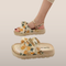 Sandals – Ribbed strap with knot detail and platform sole