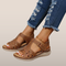 Sandals – Adjustable leather look with padded sole