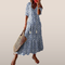 Maxi Dress Women – Boho Print with Cord Detail