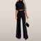 Two-piece women's suit with high-waisted trousers – Minimalist elegant set