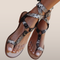 Women's Sandals - Gladiator Style - Lace-Up Design - Flat Sole