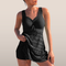 Eline – Swimdress with Perforated Wrap