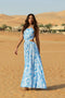 Yvonne - Printed cut-out, backless maxi dress